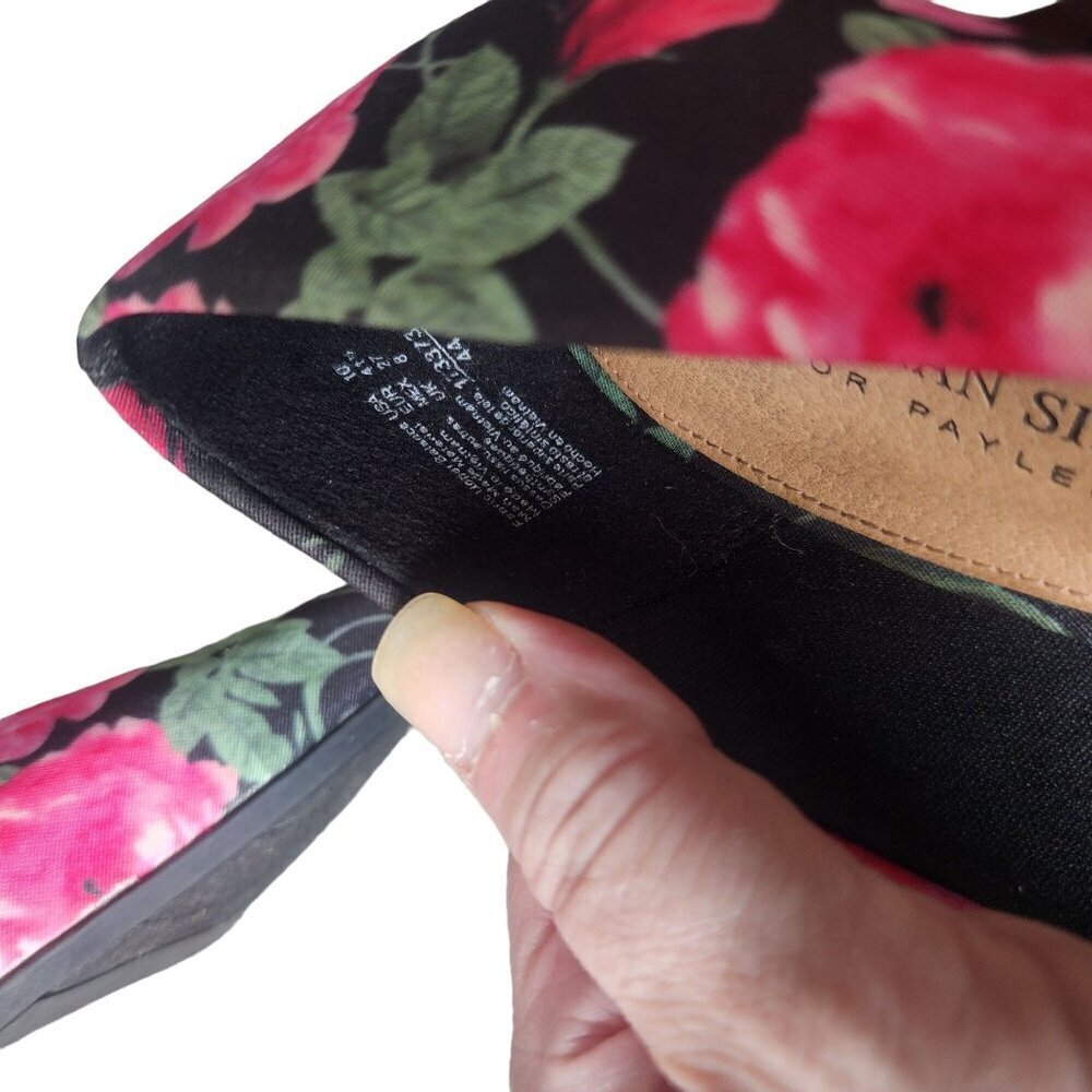 Christian Siriano Floral Pointed Toe Pump Pink Black Women's 10 - Picture 11 of 15